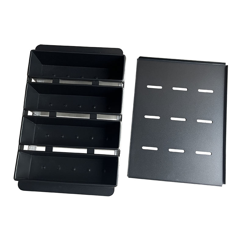 Bandeja para hornear pan con correa de 4 cavidades con tapa