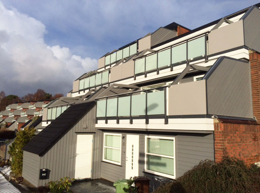 China powder coated aluminum glass railings Norway manufacturer