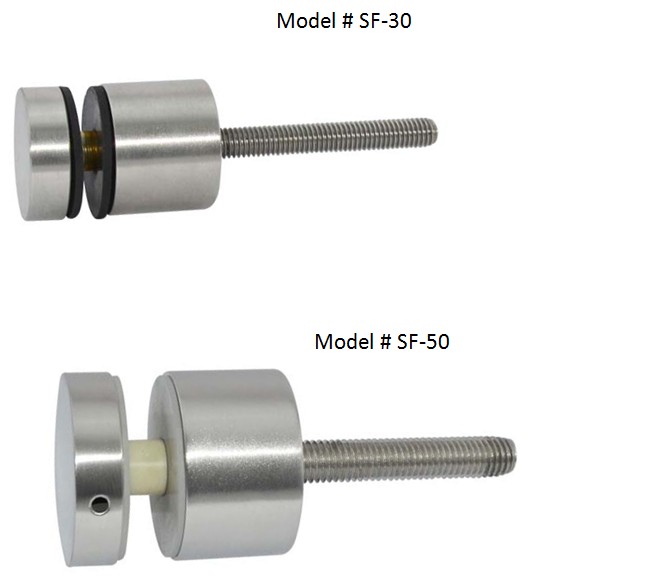 1/2 polegada vidro varanda vidro corrimão vidro frameless suporte isolador suporte 50mm