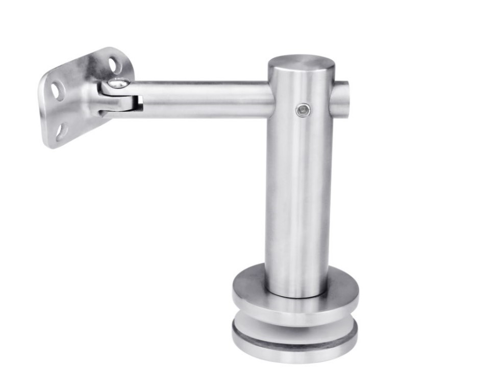 Angles réglables en acier inoxydable 316 support de main courante en verre