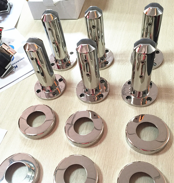 316 aço inoxidável de vidro sem moldura balaustrada espigão