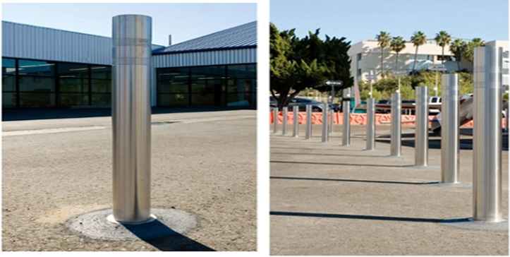4 "bollards de aço inoxidável para tráfego, construção e segurança para pedestres à venda