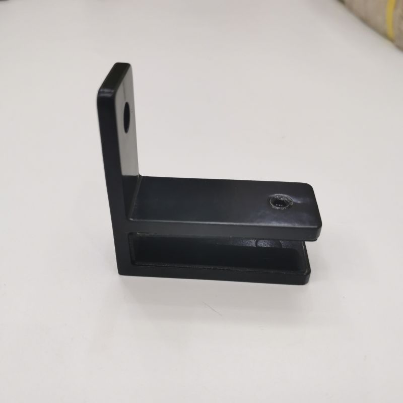 90 degree stainless steel matt black wall mounted glass clamp to hold glass