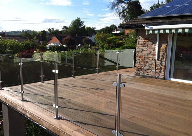 900mm to 1500mm semi frameless glass railing