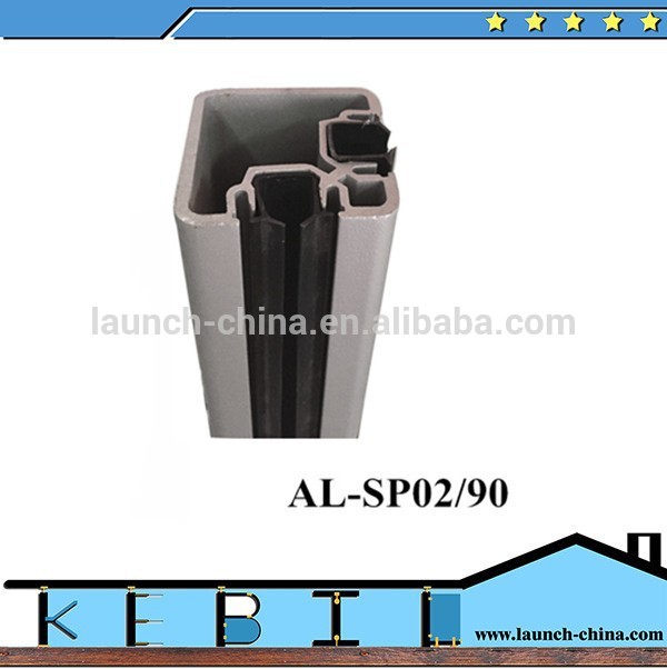 Aluminum glass railing system 90 degree post