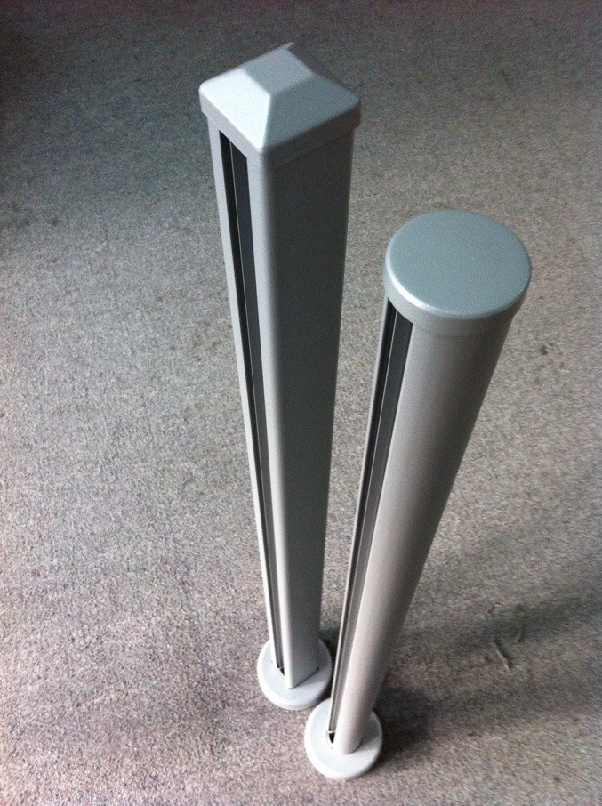 Anodized Aluminum Balustrades for Glass Railing Designs