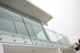 Balcon balustrade en verre étanche supports en acier inoxydable 316