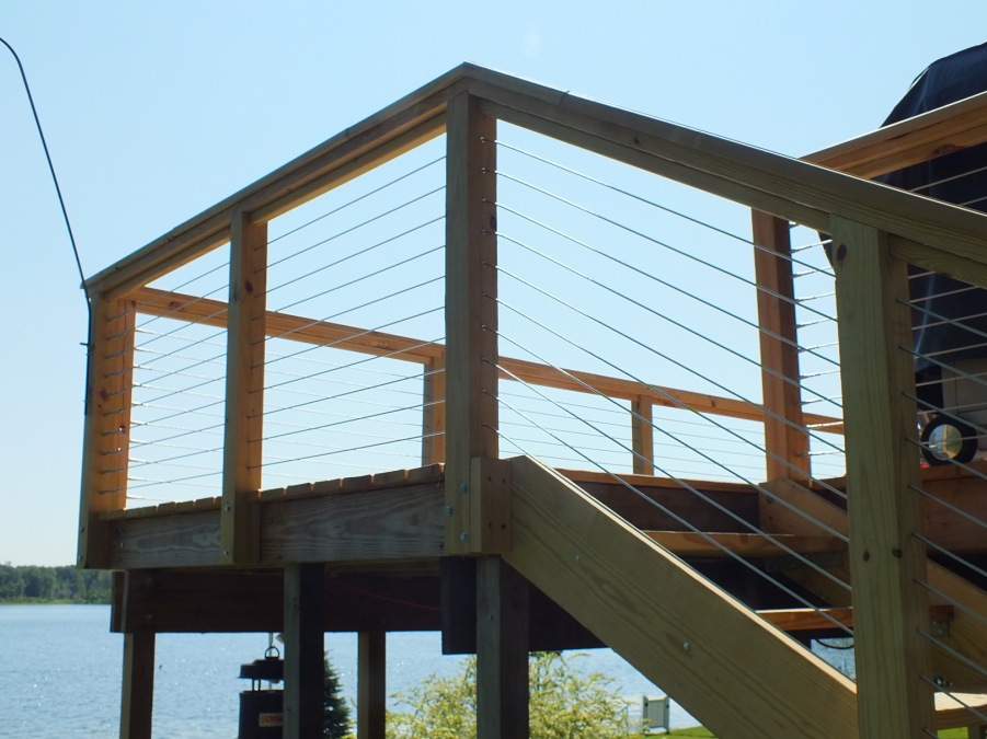 Cable terminals for wood staircase and balcony