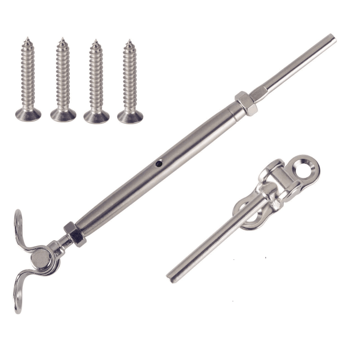 Φτηνή τιμή Συρματόσχοινο από ανοξείδωτο χάλυβα Εξαρτήματα κιγκλιδώματος καλωδίων Swage Ρυθμιζόμενος εντατήρας με σπείρωμα καλωδίων