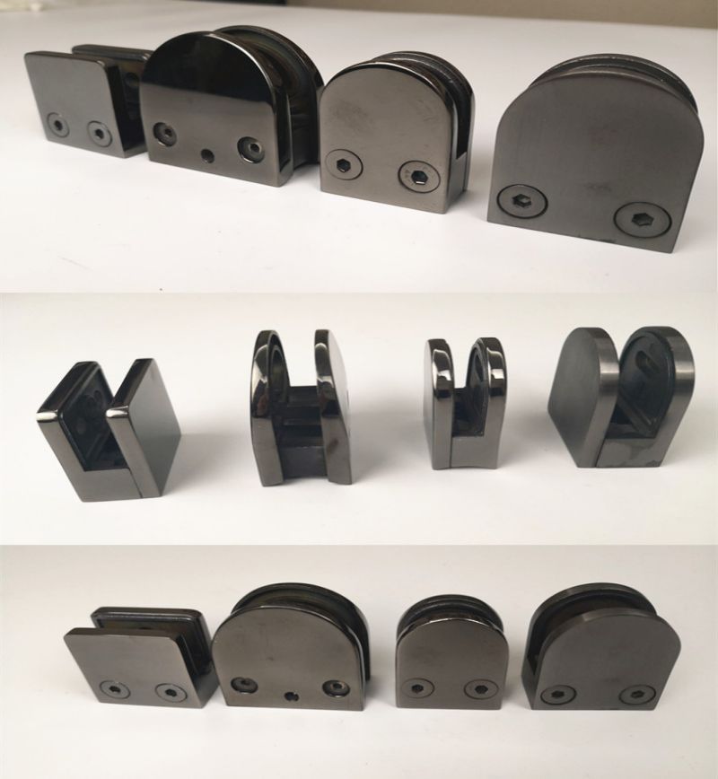 D Shape stainless steel glass clamp glass clip for glass railing
