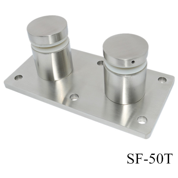 Double glass standoff brackets with plate stainless steel 316 diameter 50mm for stair,balcony,deck railing