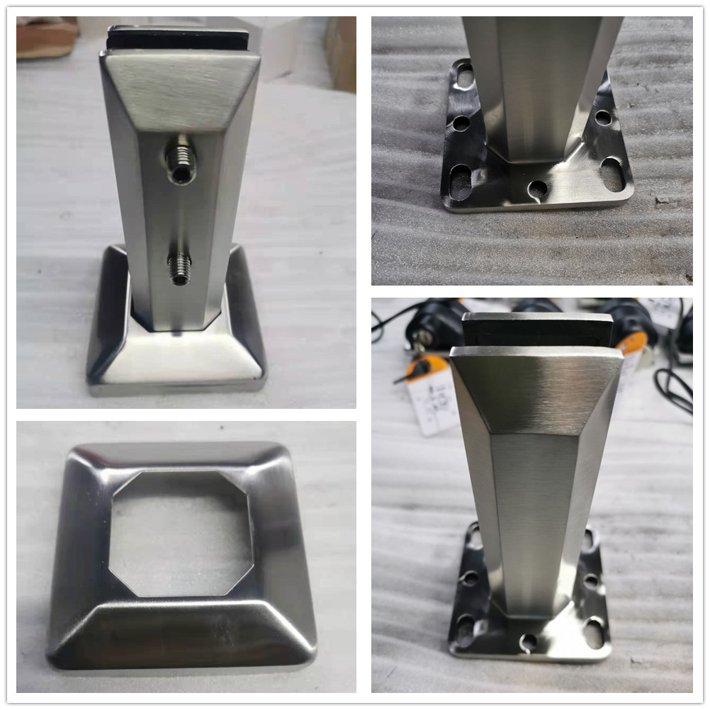 DUPLEX 2205 Spigot de vidrio cuadrado Spigot de la barandilla de cristal de acero inoxidable