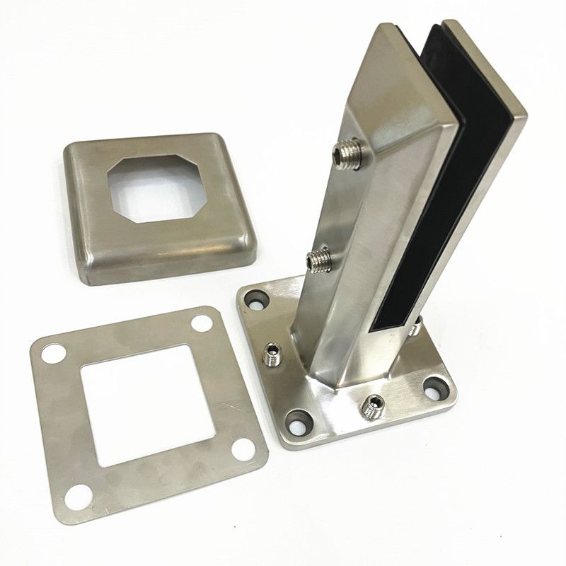 Duplex 2205 adjustable glass spigot and top handrail for balcony frameless glass railing