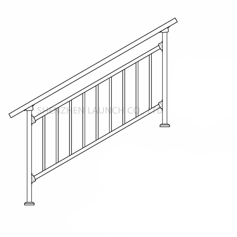 Zewnętrzny system poręczy ze stali cynkowanej