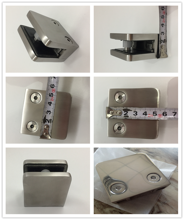 Fence Design Stainless Steel Square Shape Glass Handrail Clamp for 12mm Glass