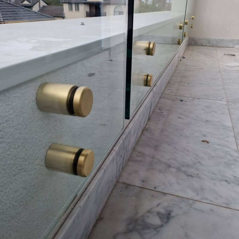 Frameless Glasgeländer Edelstahlglas-Balustrade-Standoff-Stifte für Beton oder Holz