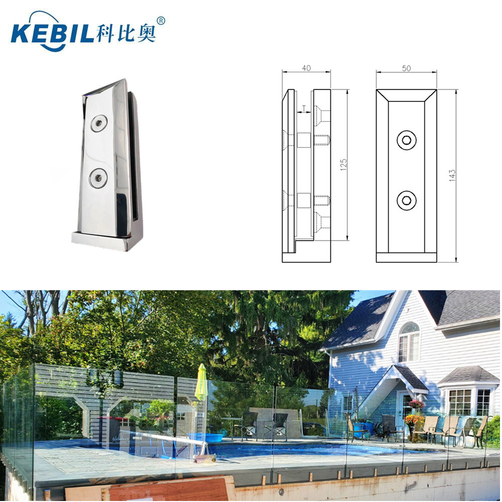 Tourillon de garde-corps en verre sans cadre