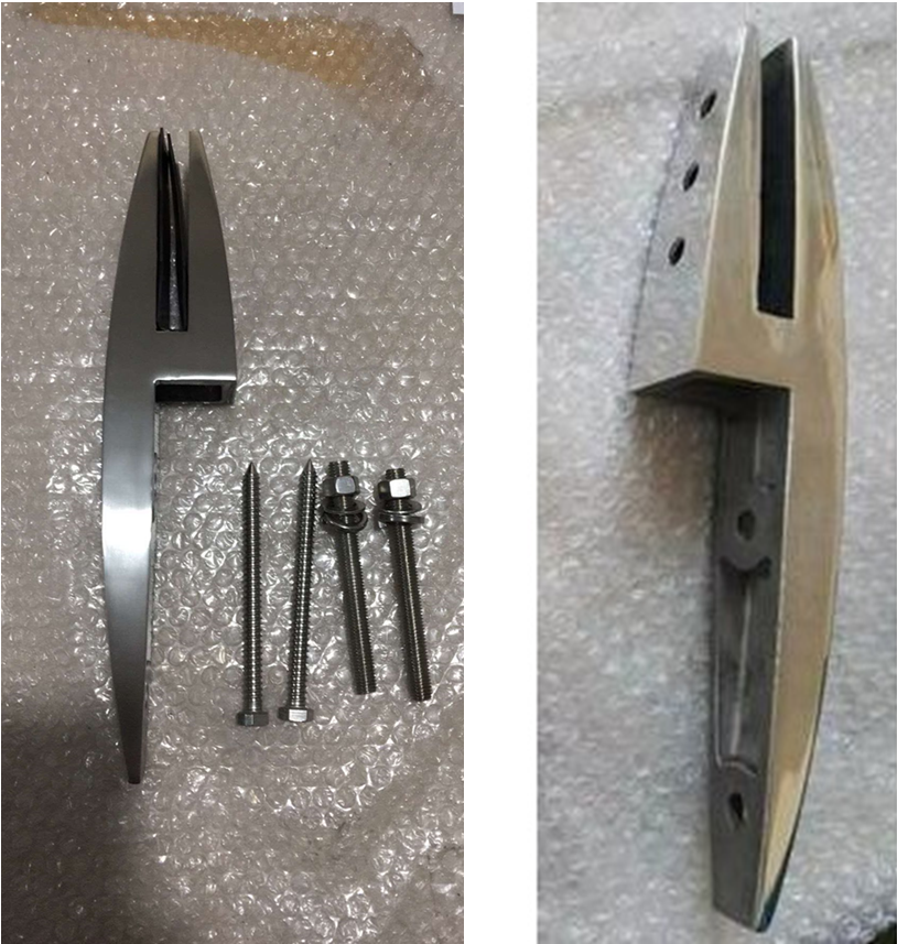 Glass Balustrade Stainless Steel Handrail Bracket Side Mounted Glass Spigot for Balcony Railing