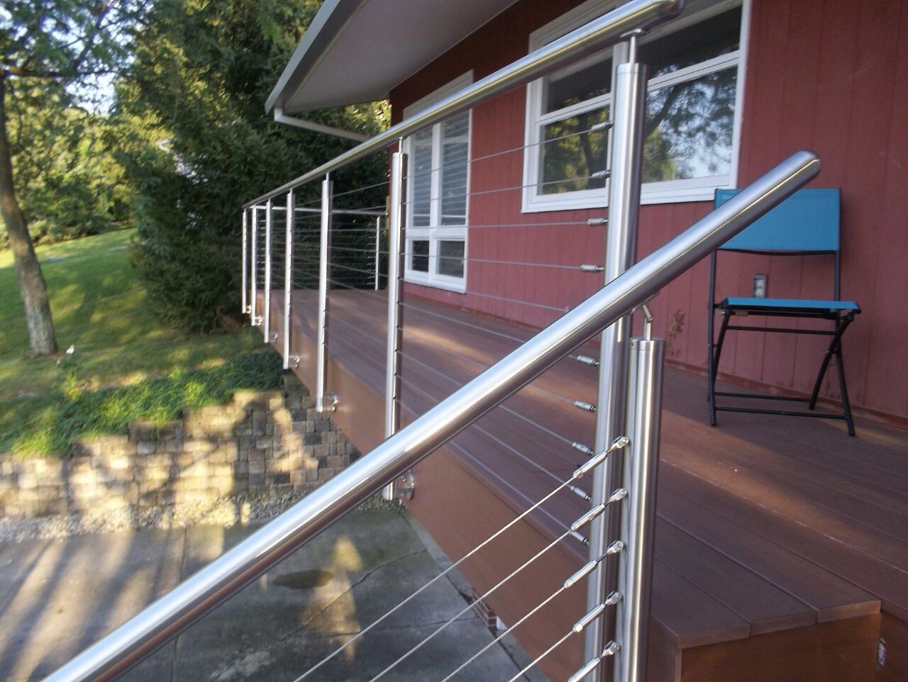 HOT SALE Inox Stainless Steel Balustrade Post Cable Railing Wire Rope Railing