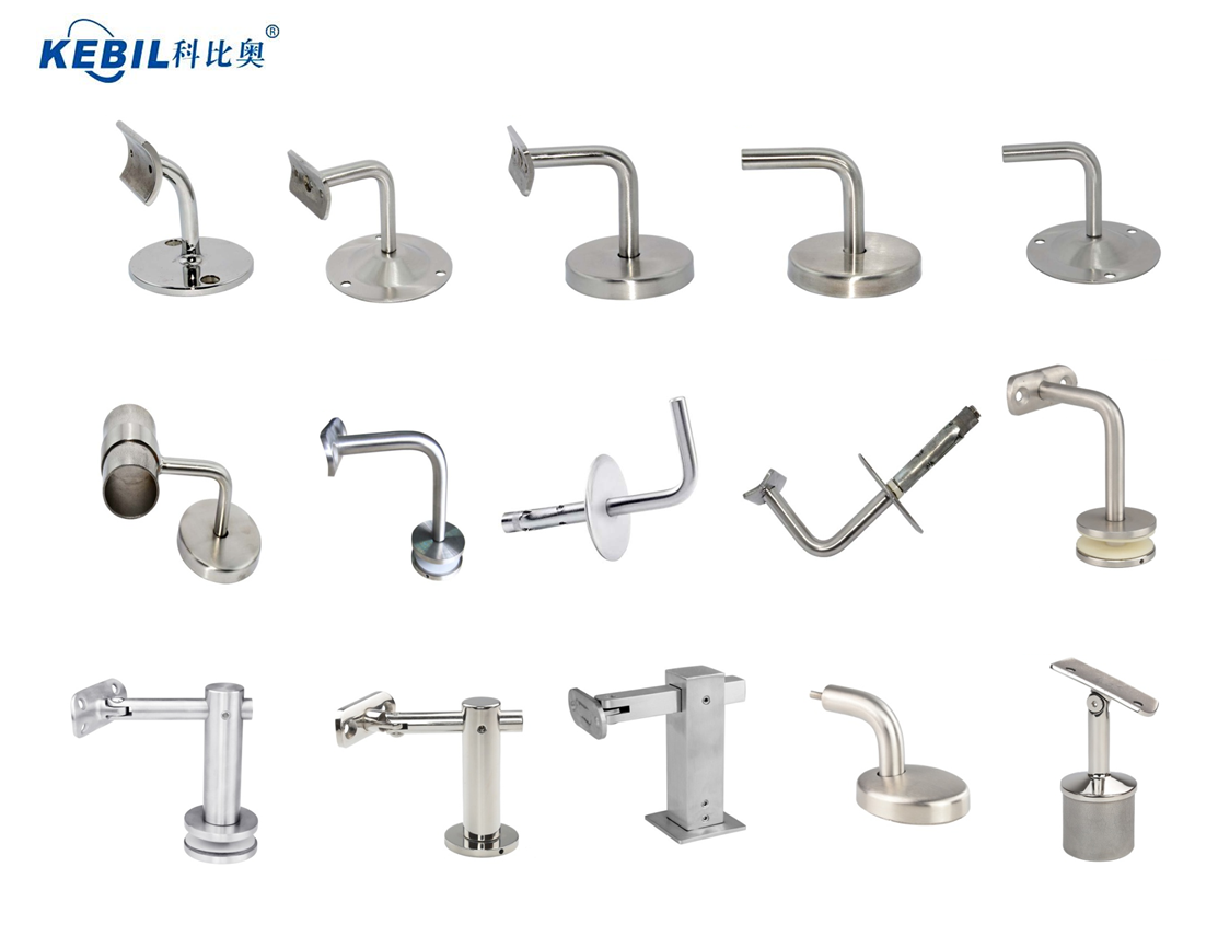 Hochwertige Edelstahl-Handlaufhalterung Glasgeländer Balkon Wand-Handlaufhalterung