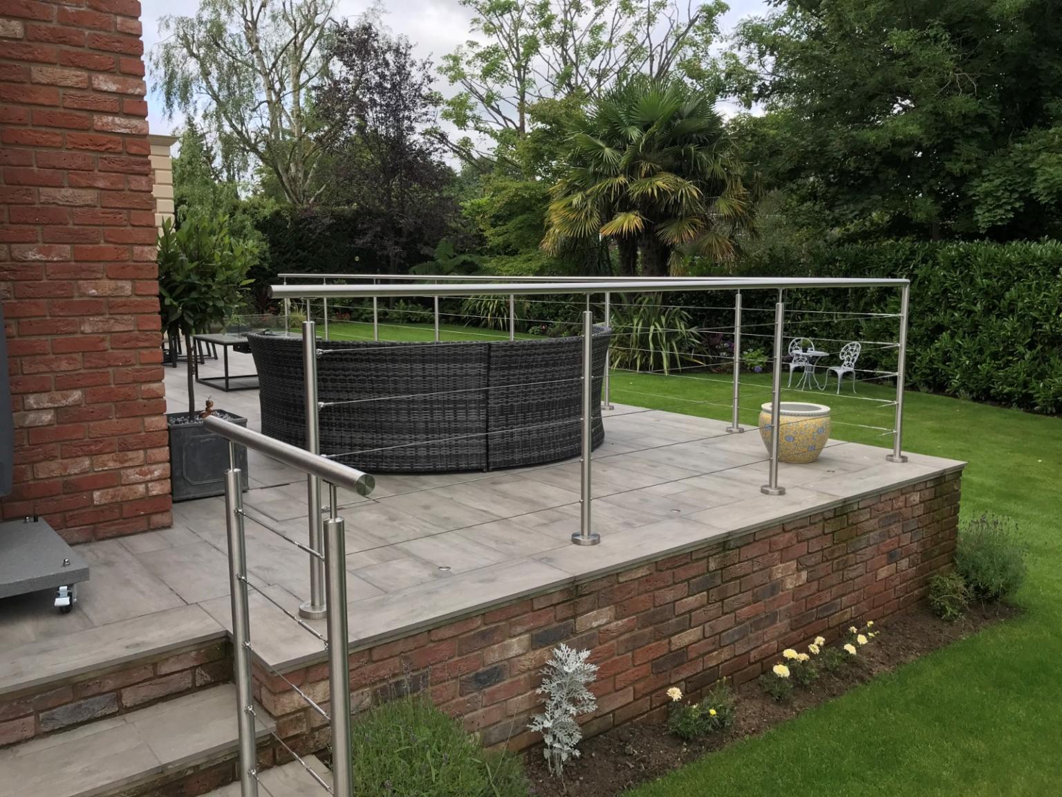 Inox Outdoor Deck Wire Railing Tensioner Stainless Steel Cable Balustrade Post System For Sale