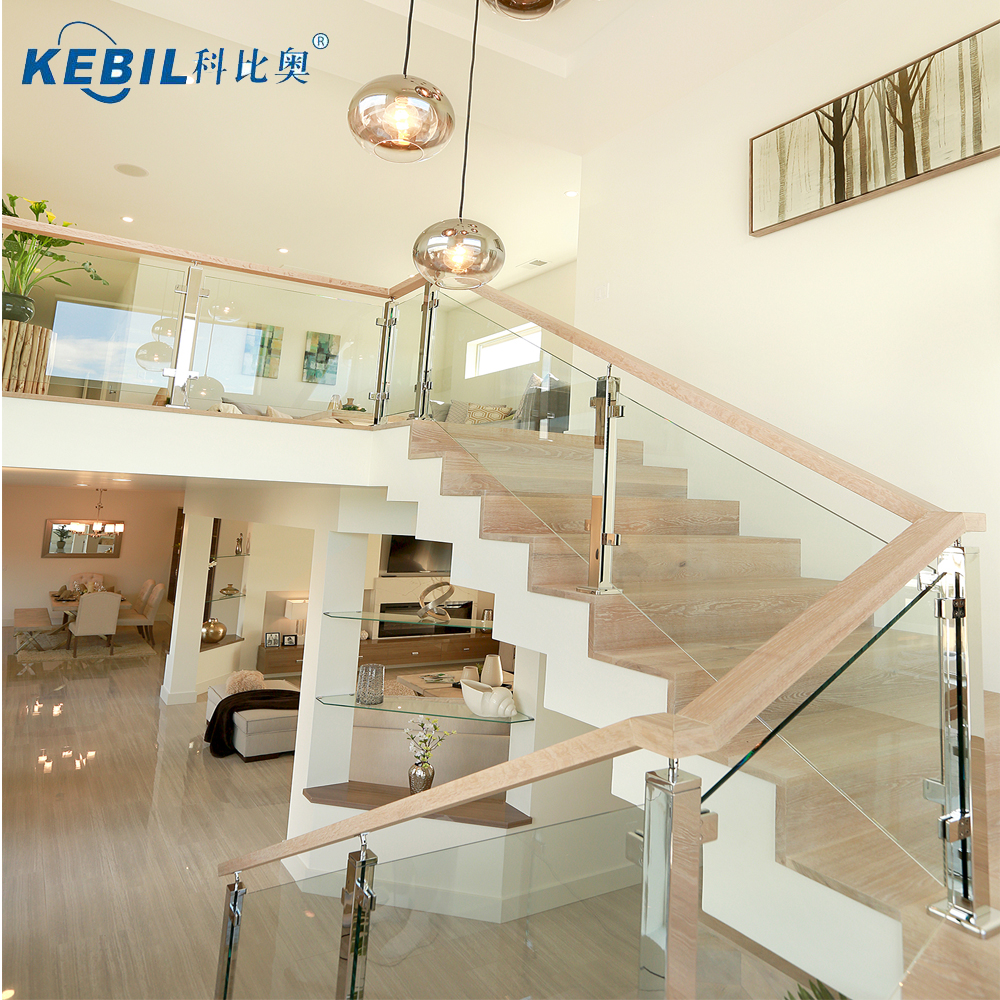 Modern Indoor Glass Stair Railing Banister Kits