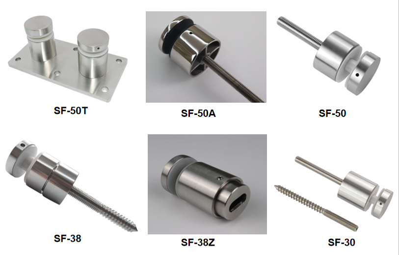 New Design 38mm Stainless Steel Glass Standoff For Glass Railing Systems