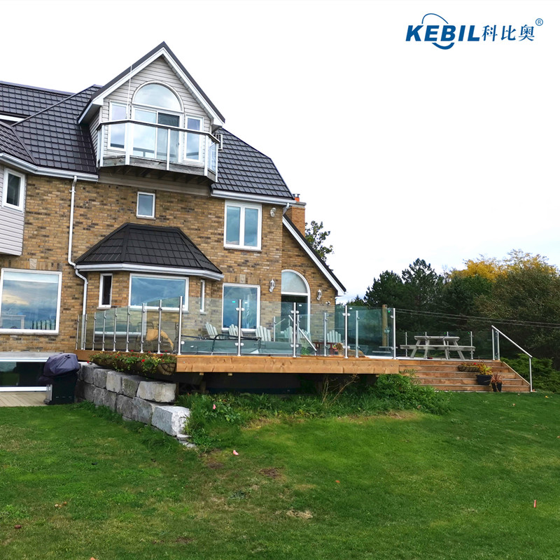 Ornamental Stainless Steel post Glass Balustrade Railings