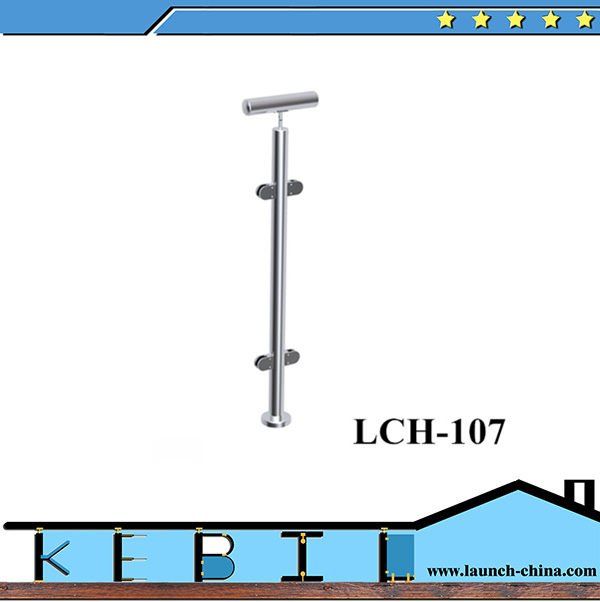 Outdoor stainless steel glass railings