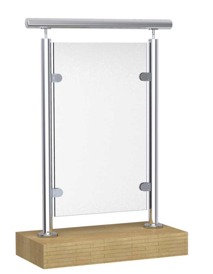 Safety Balcony/Staircase Glass Railing Stainless Steel Glass Balustrade System