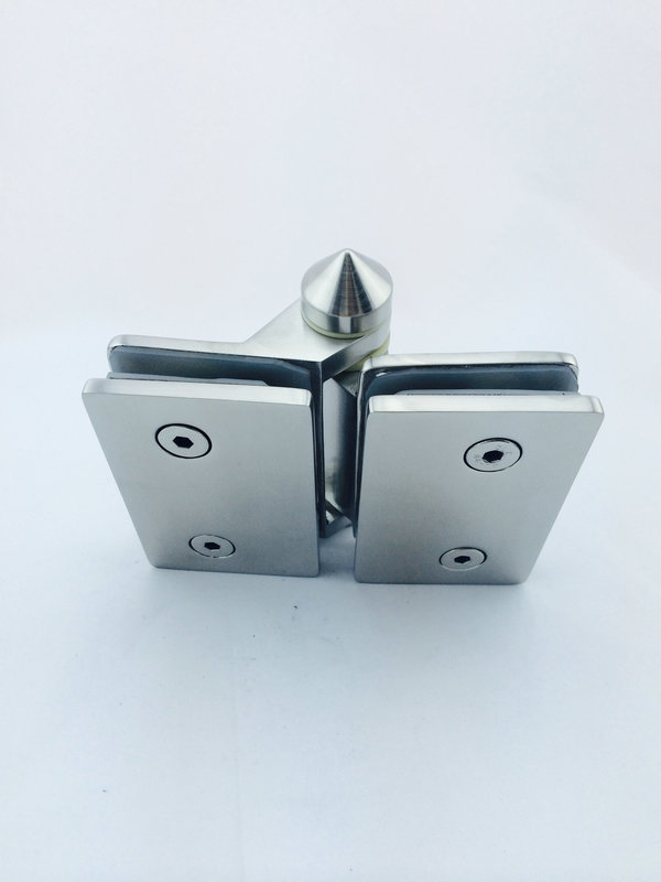 Self closing glass door locking hinge