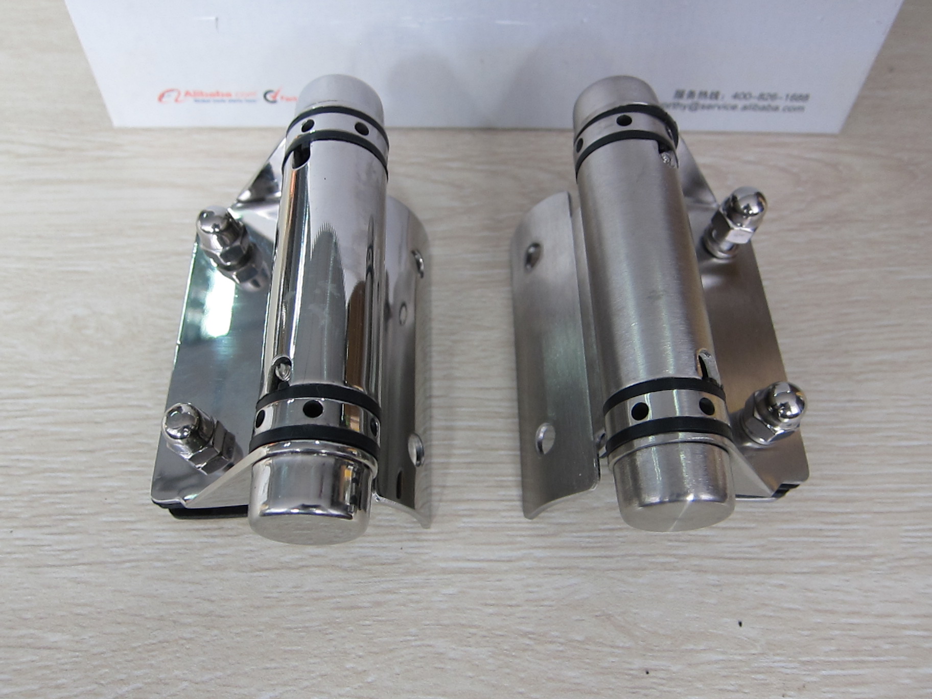 Sheet metal glass to round post hinge for glass door safety frameless glass railing