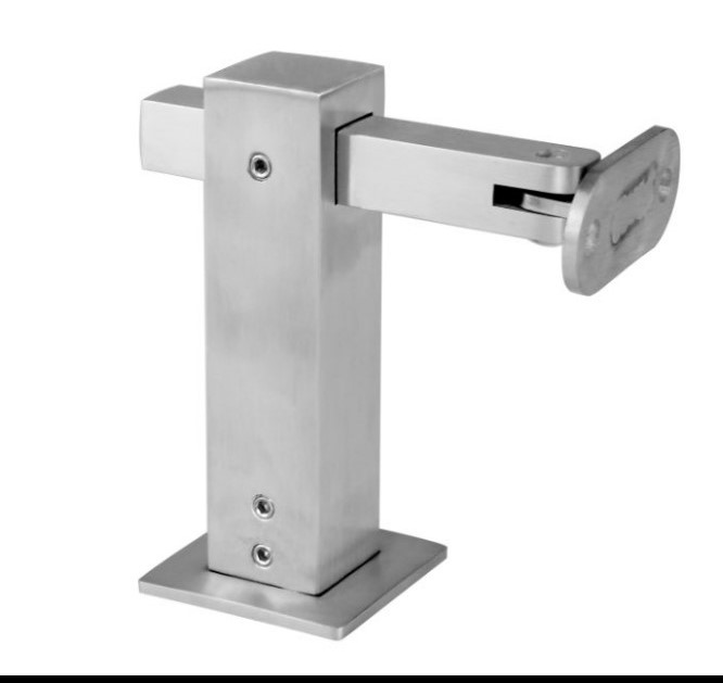 Tube carré et support mural en acier inoxydable