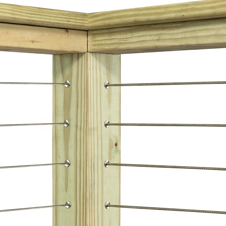 Stainless Steel 316 Marine Grade Protector Sleeves for 1/8" Wire Rope Cable Railing Deck Wood Posts