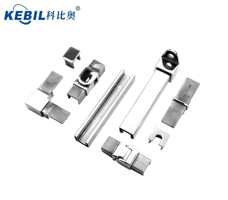 Stainless Steel 316L Square Metal Cap Slot Tube Handrail & Fittings for Glass Railing