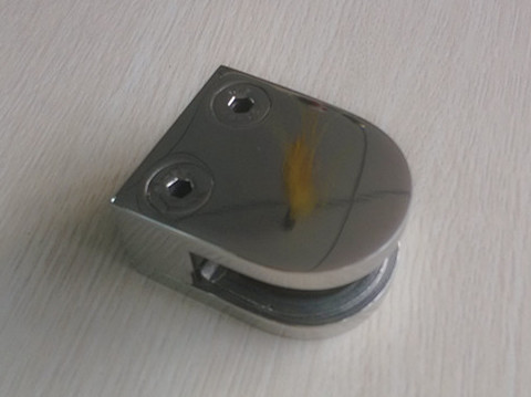 Stainless Steel Flat Surface Mount Round Type Glass Clamps G105  for 1/2 Inch Glass