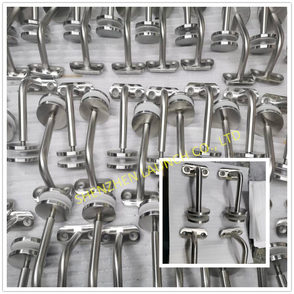 Edelstahlglas zur runden Handlaufhalterung