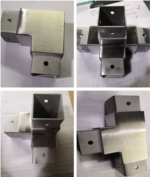 Stainless Steel Handrail Railing Connectors For Square Tubes