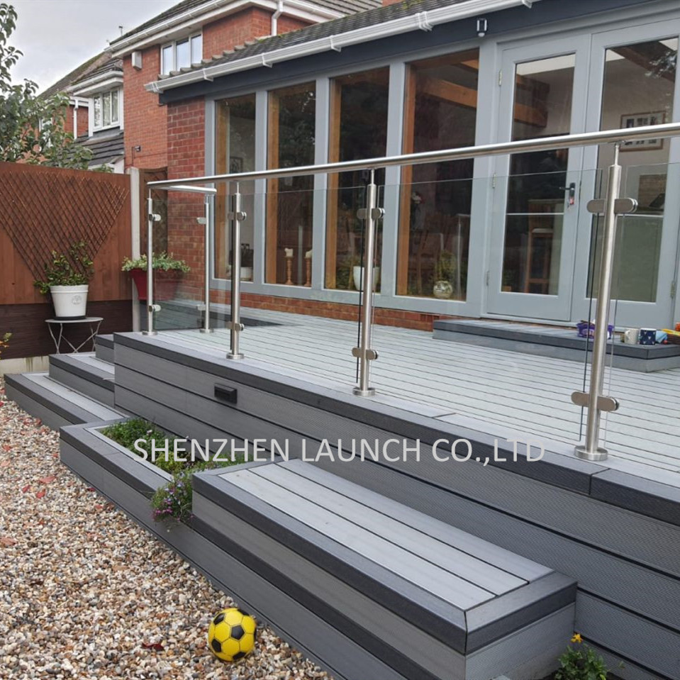 Перила для балконов из нержавеющей стали на открытом воздухе, перила для террас, перила для лестниц, столб балюстрады