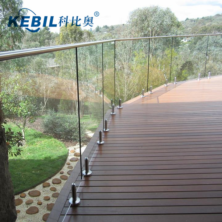 Stainless Steel Railing Decoration Adjustable Glass Clamp Spigot