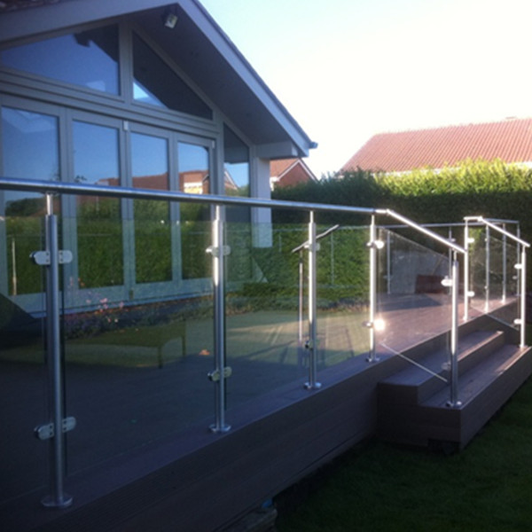 Stainless steel 1/2" glass balustrade post for balcony china manufacturer