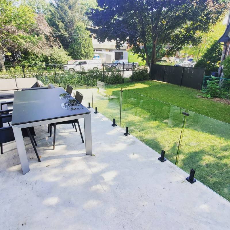 Stainless steel 180 degree glass clip for frameless glass railing