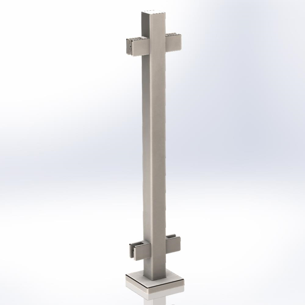Stainless steel 316,50x50mm square handrail posts for glass balustrade handrail fence