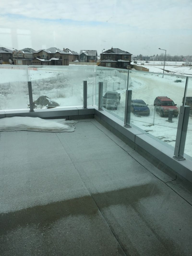 Stainless steel or Aluminum short glass balustrade post for glass railing system