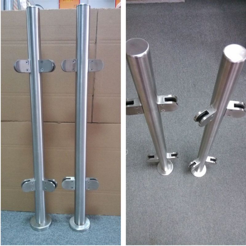 Barandilla de pilar de acero inoxidable Columna redonda Balustrada Post Balustre para barandilla de cristal
