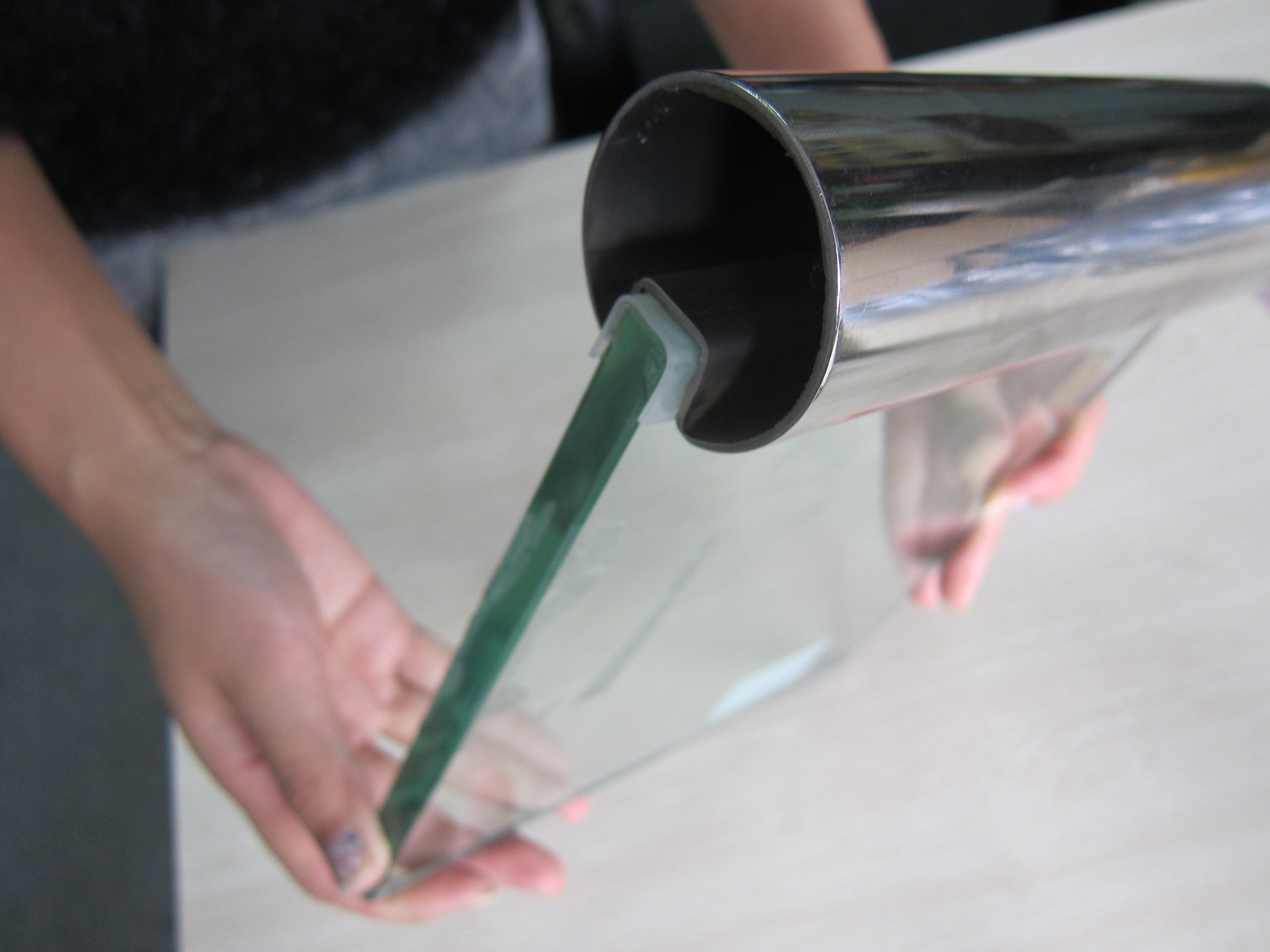 Нержавеющая сталь Slimline верхний поручень для 10-12mm стекла