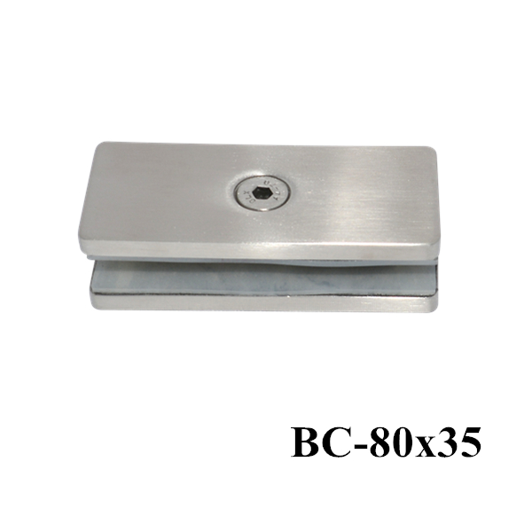 الفولاذ المقاوم للصدأ على التوالي المشبك الزجاج للزجاج الدرابزين BC-80x35