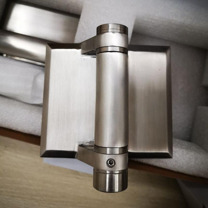 Stainless steel two flat ends glass to glass hinge for swimming pool fencing gate frameless glass railing