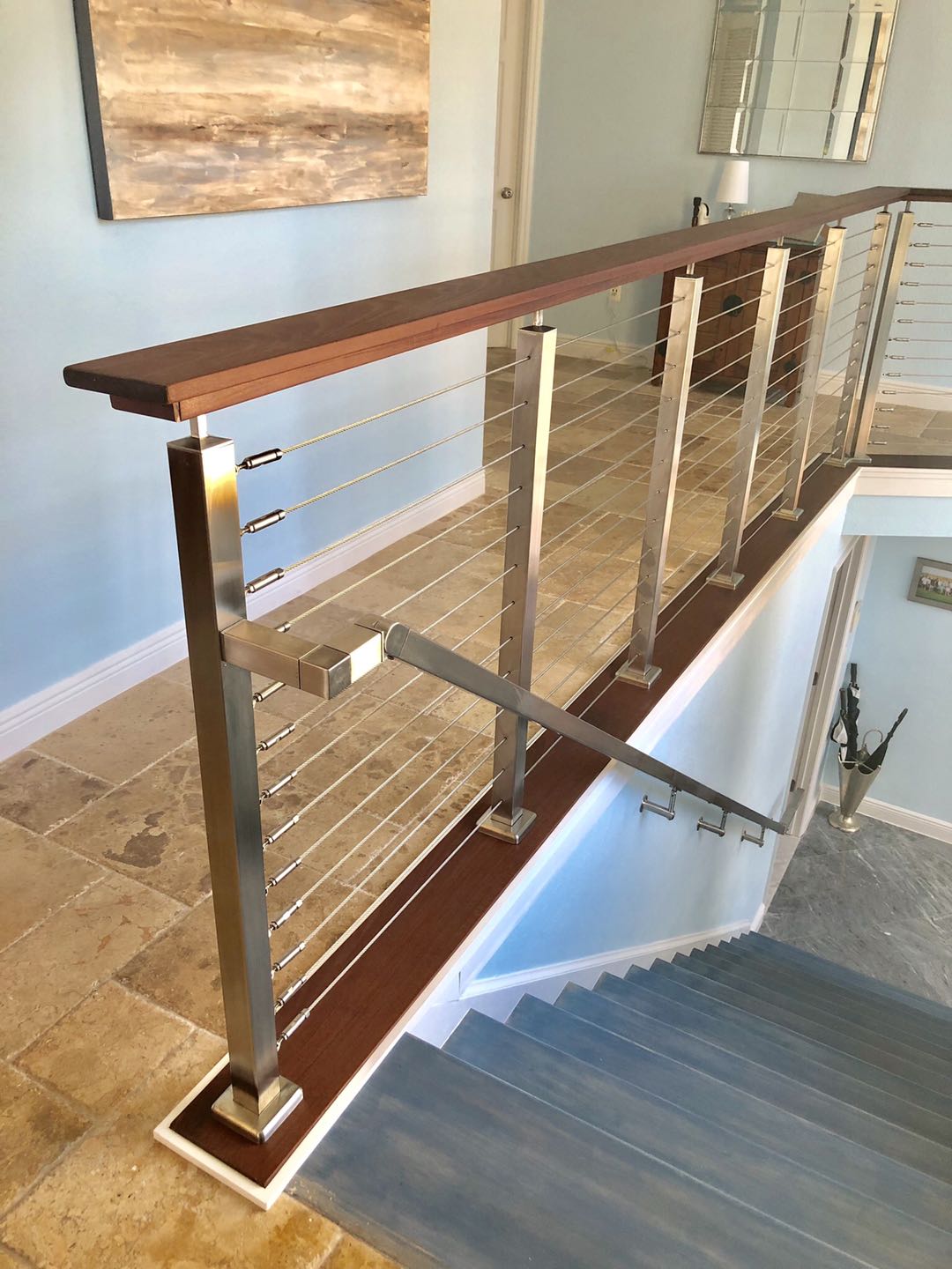 Poręcze schodowe Łączniki linowe Balustrady kablowe ze stali nierdzewnej