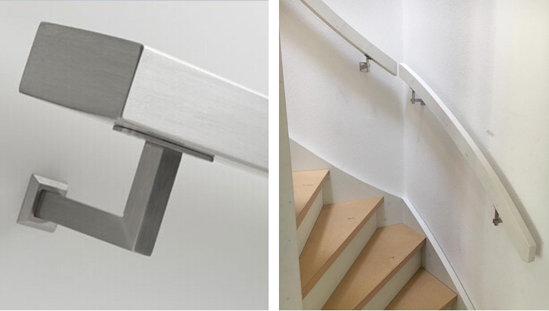 Support de tuyau de balustrade d'escalier monté en gros en acier inoxydable / Support Accessoires de main courante en acier inoxydable pour support de main courante d'escalier